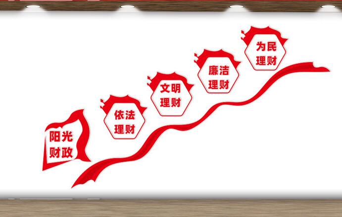 財政局樓梯文化墻創(chuàng)意設(shè)計(jì)效果圖